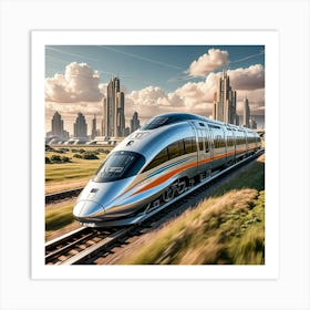 Futuristic Train Art Print
