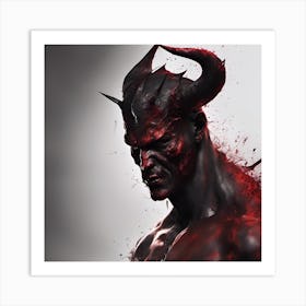 Devil With Horns 1 Art Print