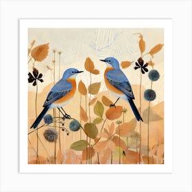 Bird In Nature Eastern Bluebird 2 Art Print