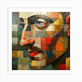 Face Of A Man Art Print