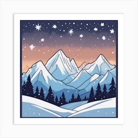 Snowy Mountains 7 Art Print