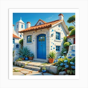 House In The Village Art Print