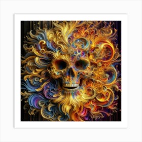 Psychedelic Skull Art Print