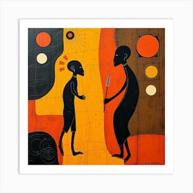 Two Men Talking Art Print