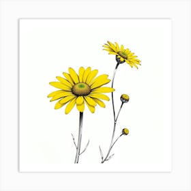 Yellow Daisies 1 Art Print