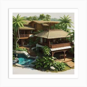 Tropical House Art Print