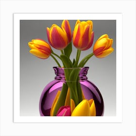 Tulips In A Vase1 Art Print