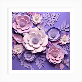 Paper Flowers 20 Art Print