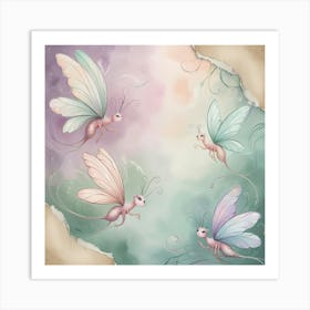 Fairy Flies Art Print