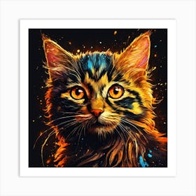 Cat Painting Art Print