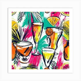 Tropical Drink Pattern 1 Art Print