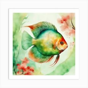 Watercolor Of A Fish 1 Art Print