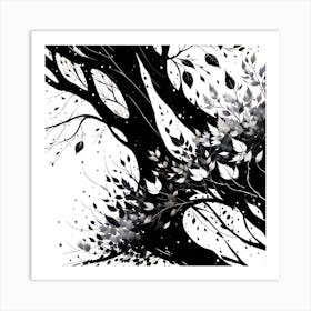 Black And White Tree 2 Art Print