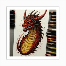 Dragon Head 2 Art Print