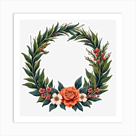 Wreath Of Roses Art Print