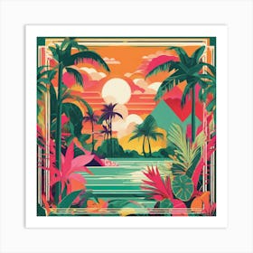 Tropical Landscape Art Print