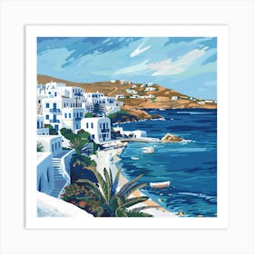 Mykonos Painting 1 Art Print