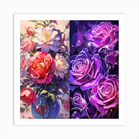 Roses In A Vase 1 Art Print