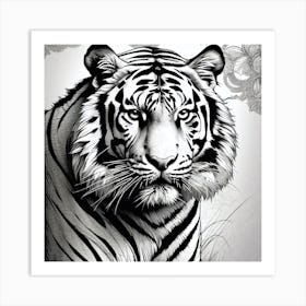 Tiger Drawing Art Print