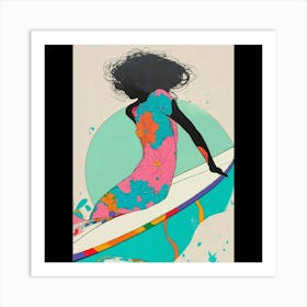 Surfer Girl Art Print