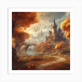 Castle In Autumn wonder world Art Print