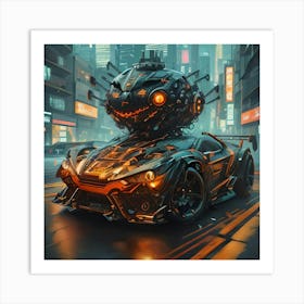 Pumpkin Car (Cyberpunk2) Art Print