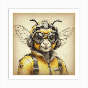 Bee Pilot Art Print