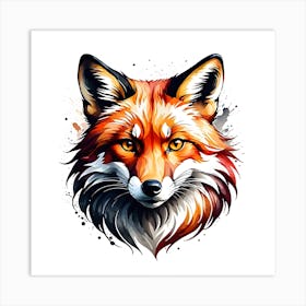 Fox Head 4 Art Print