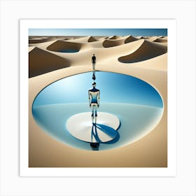 Man In The Desert 30 Art Print