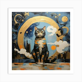 Cat In The City Art Print