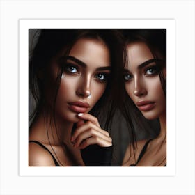 Two Beautiful Women Art Print