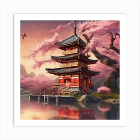 Asian Pagoda Art Print