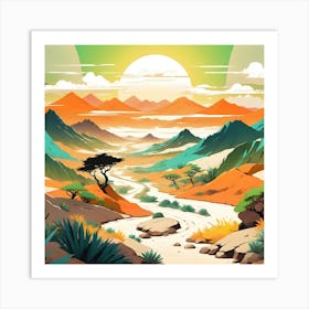 Desert Landscape Art Print