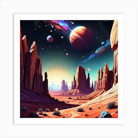 Space Landscape 1 Art Print