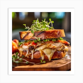 Grilled Chicken Sandwich Art Print