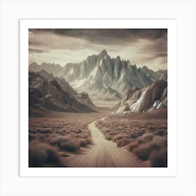 Desert Road Art Print