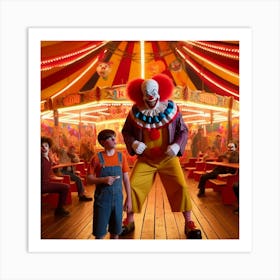 Clowns In The Circus Art Print