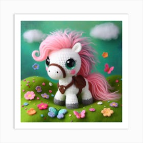 Amigurumi, Horse Art Print