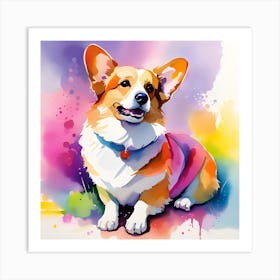 Corgi Painting 41 Art Print