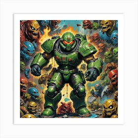 AI Generated DOOM circa 1990's Art Print