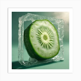 Kiwi On Ice Art Print