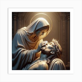 Mother and Son Mary and Christ's Death Art Print