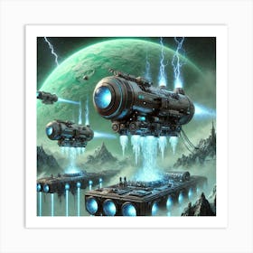 Uranian Vanguard Cryogenic Technology Art Print