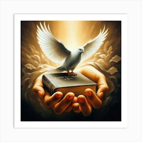 Dove With Bible Art Print