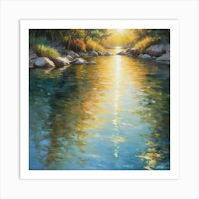 Sunlit Waters Impression Art Print 0 Art Print