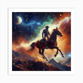 Cowboy In Space Art Print