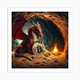 Bitcoin Dragon Guardian D7 Art Print