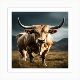 Longhorn Bull Art Print