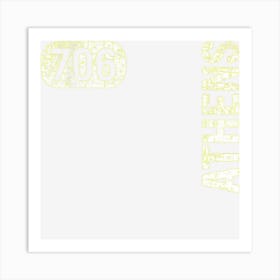 Athens Georgia 706 Area Code Vintage Retro Art Print