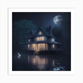 House By The Lake Art Print